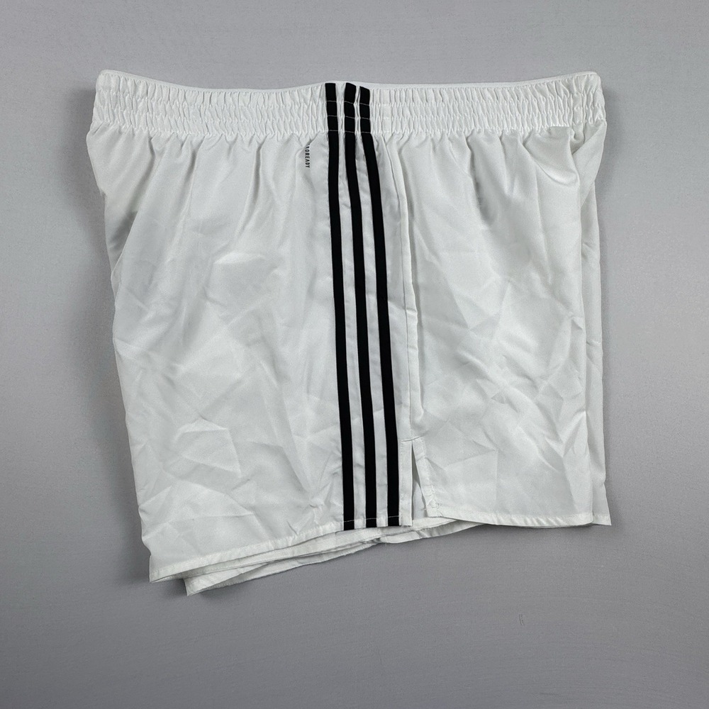 ADIDAS Womens Size XL 3 Stripes High Rise Athletic Training Shorts Aeroready Run - Picture 7 of 13